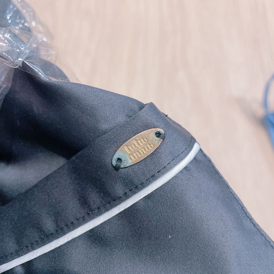 正品現貨|日本 tutuanna 翻領緞面睡衣 - 炭黑色 --7