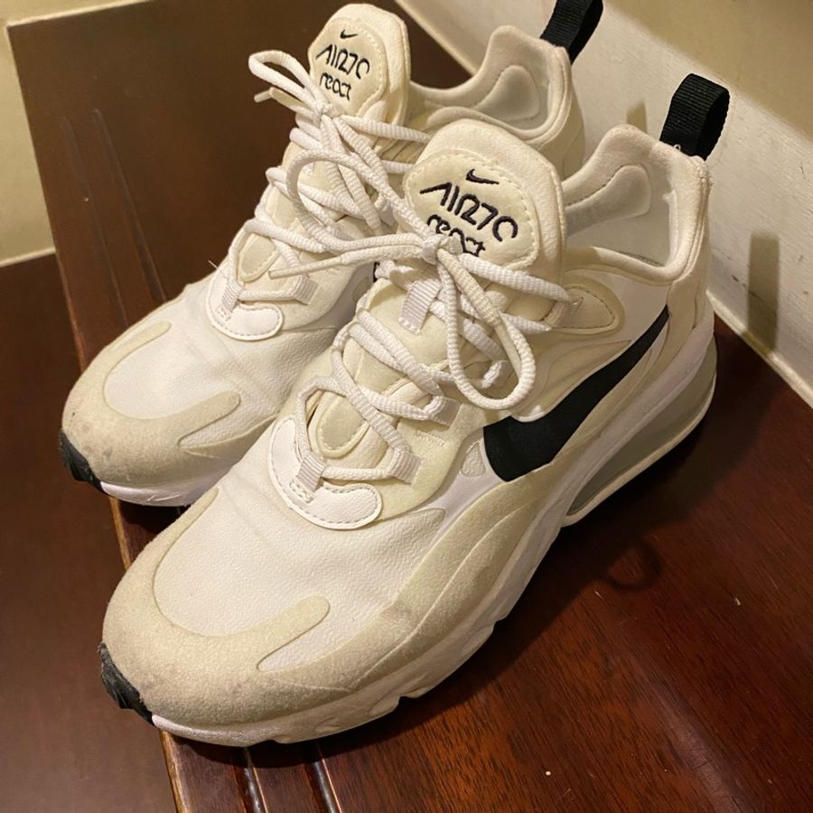 「二手」Nike Air Max 270 React 白黑 熊貓 女款-0