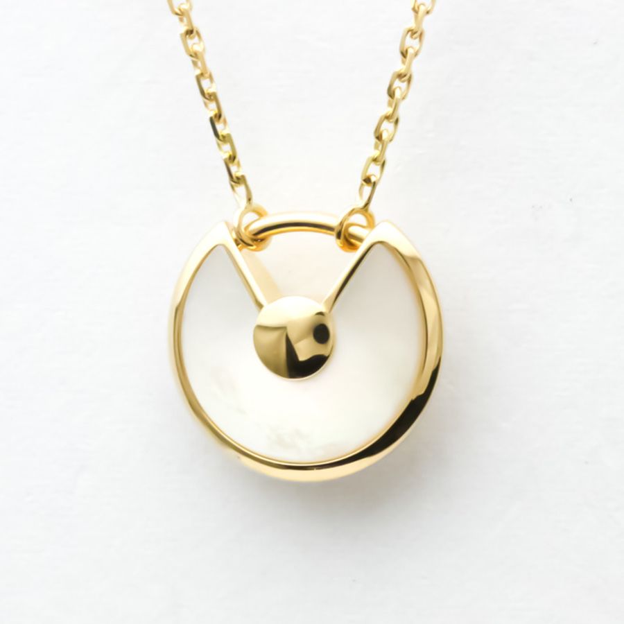 【日本直送】Cartier Amulette De Cartier B3047100 黃金 (18K) 鑽石,貝殼男士,女士吊墜項鍊克拉/0.02-4