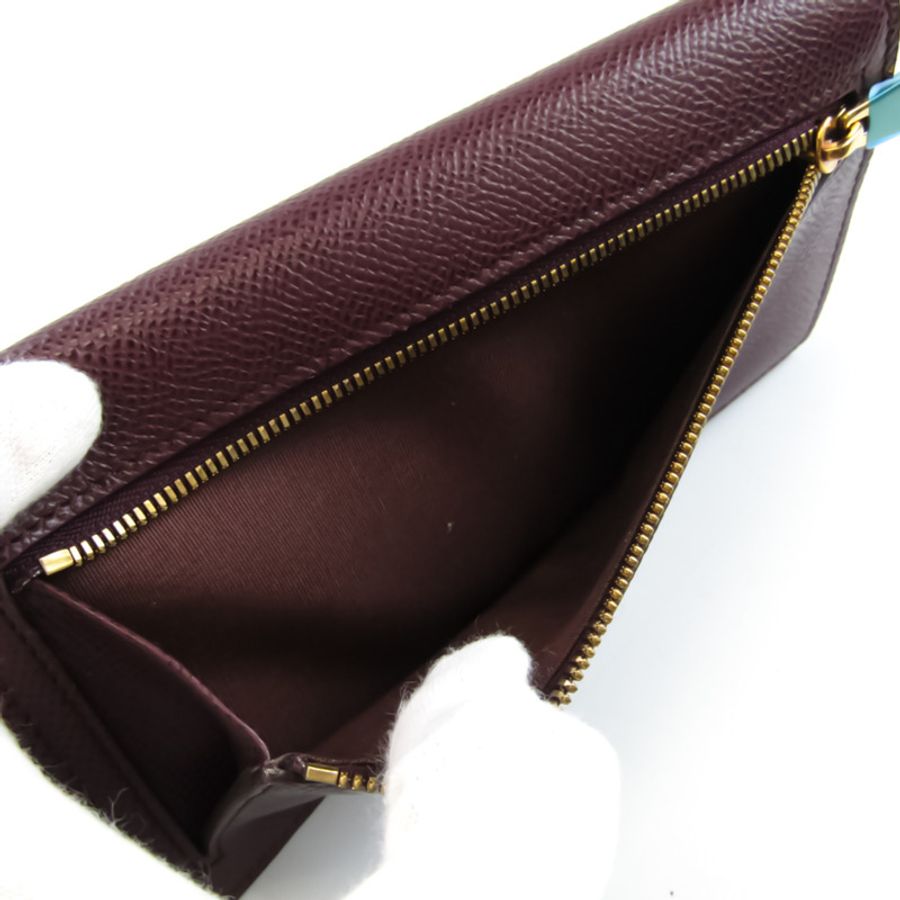 【日本直送】Salvatore Ferragamo Gancini 22d779-0726511 女士皮革長錢包(雙折)酒-3