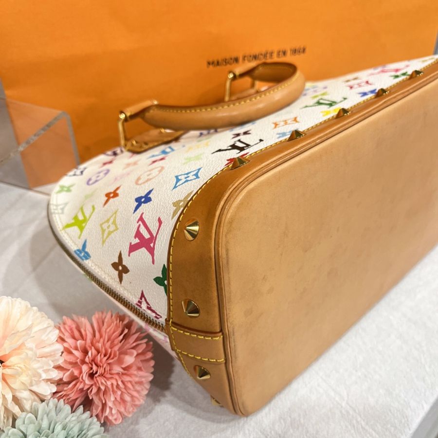 Louis Vuitton LV 村上隆 白色33彩 alma 艾瑪 手提包-1