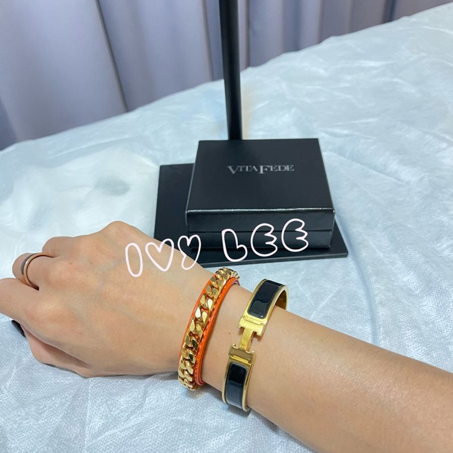 VITA FEDE 金屬橘皮手環 女用精品手飾 精品手環 二手正品-5