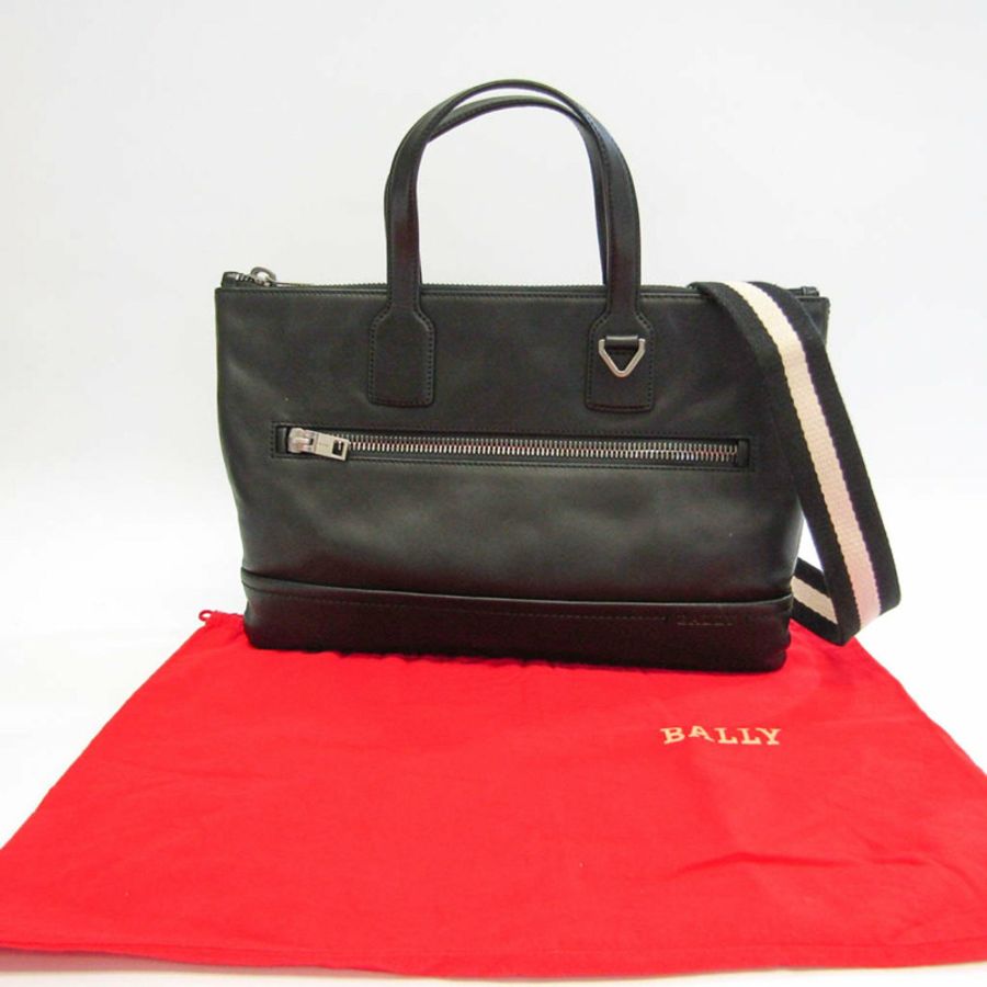 【日本直送】Bally TAS 男士皮革文件包,單肩包黑色-11