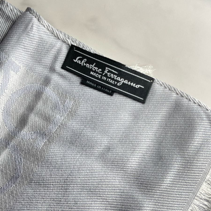 Salvatore Ferragamo logo 印花圍巾-6