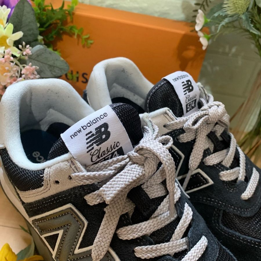 New Balance 574系列 黑款 情侶 經典 爆款 男女款 休閒 復古鞋 麂皮-1