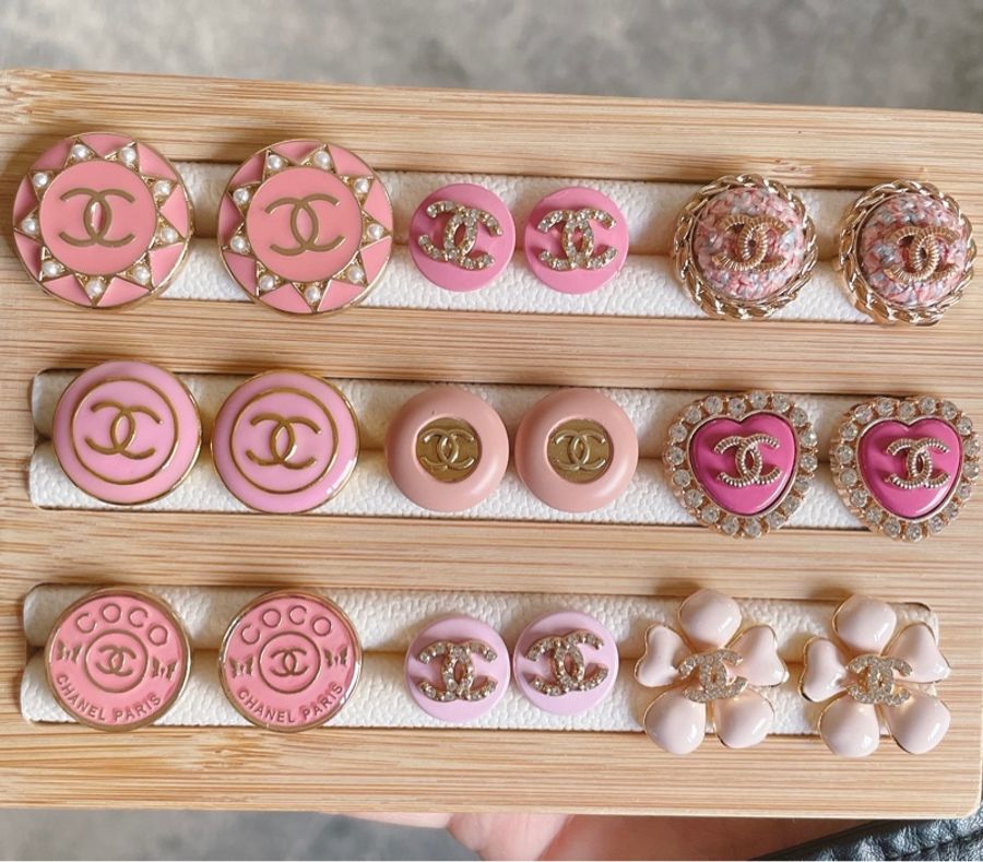 Vintage Chanel正品鈕釦改製飾品-4