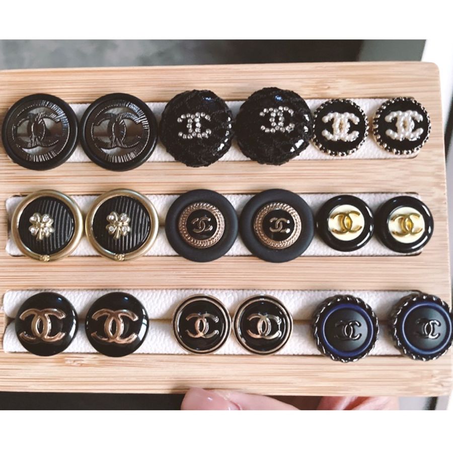 Vintage Chanel正品鈕釦改製飾品-8