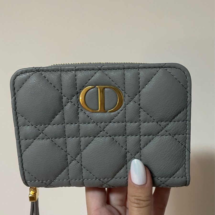 Dior caro 小型拉鍊銀包/拉鍊短夾-0