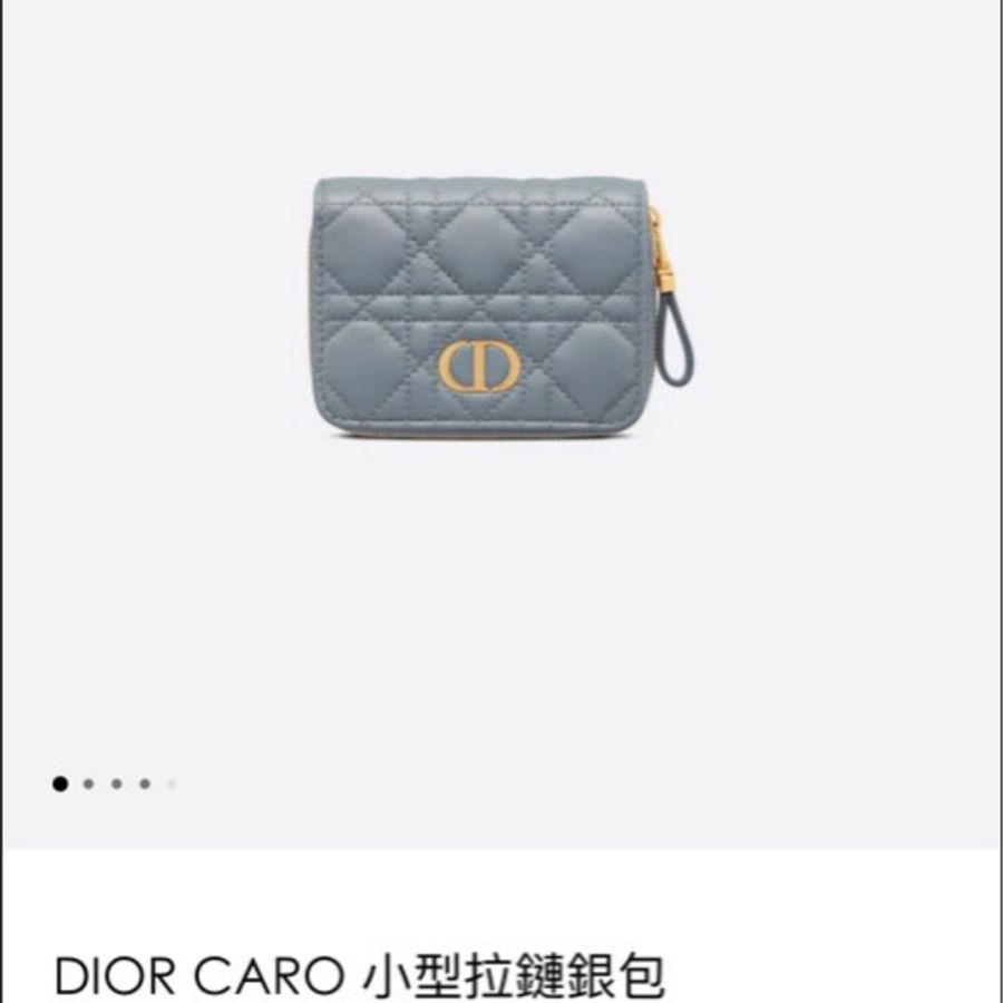 Dior caro 小型拉鍊銀包/拉鍊短夾-7