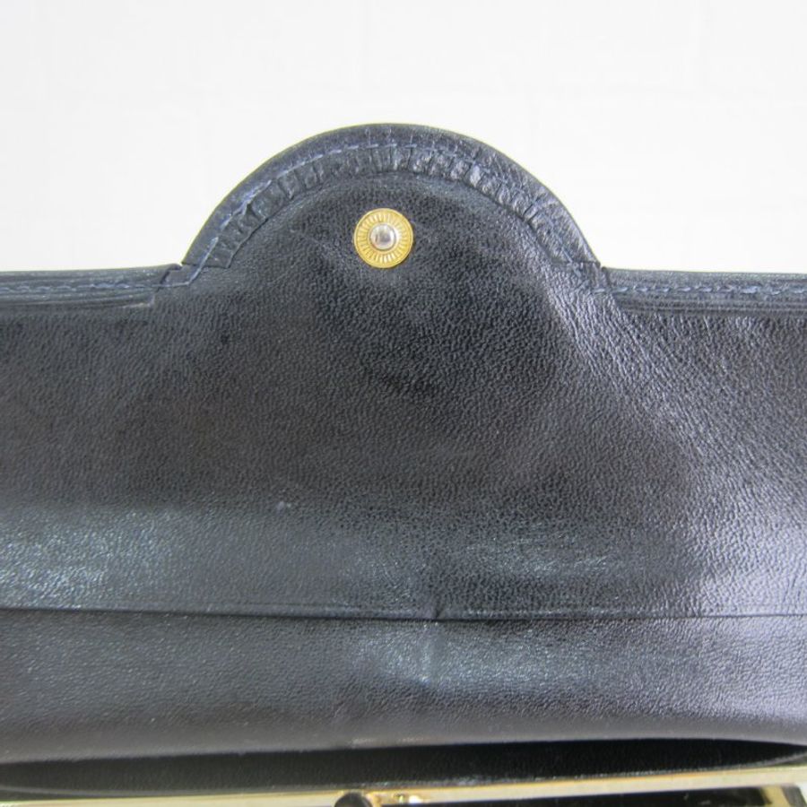 日本 HANAE MORI 森英惠 黑色金色LOGO中夾 -Vintage-古董包-5