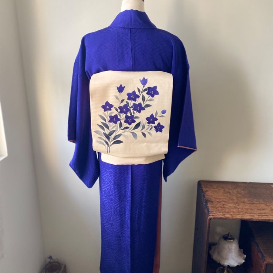 藏私·Collection_青紫色無地古著和服-5
