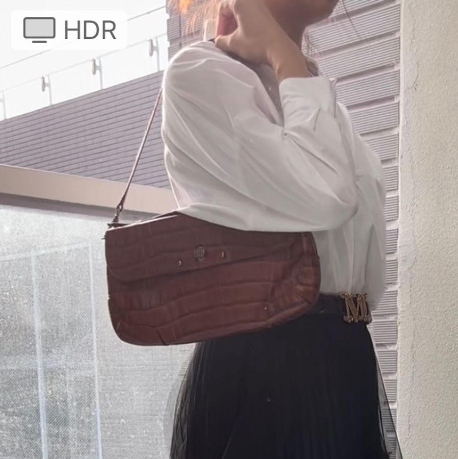 美國Cole Haan 真皮 鱷魚壓紋 肩背包 腋下包-5