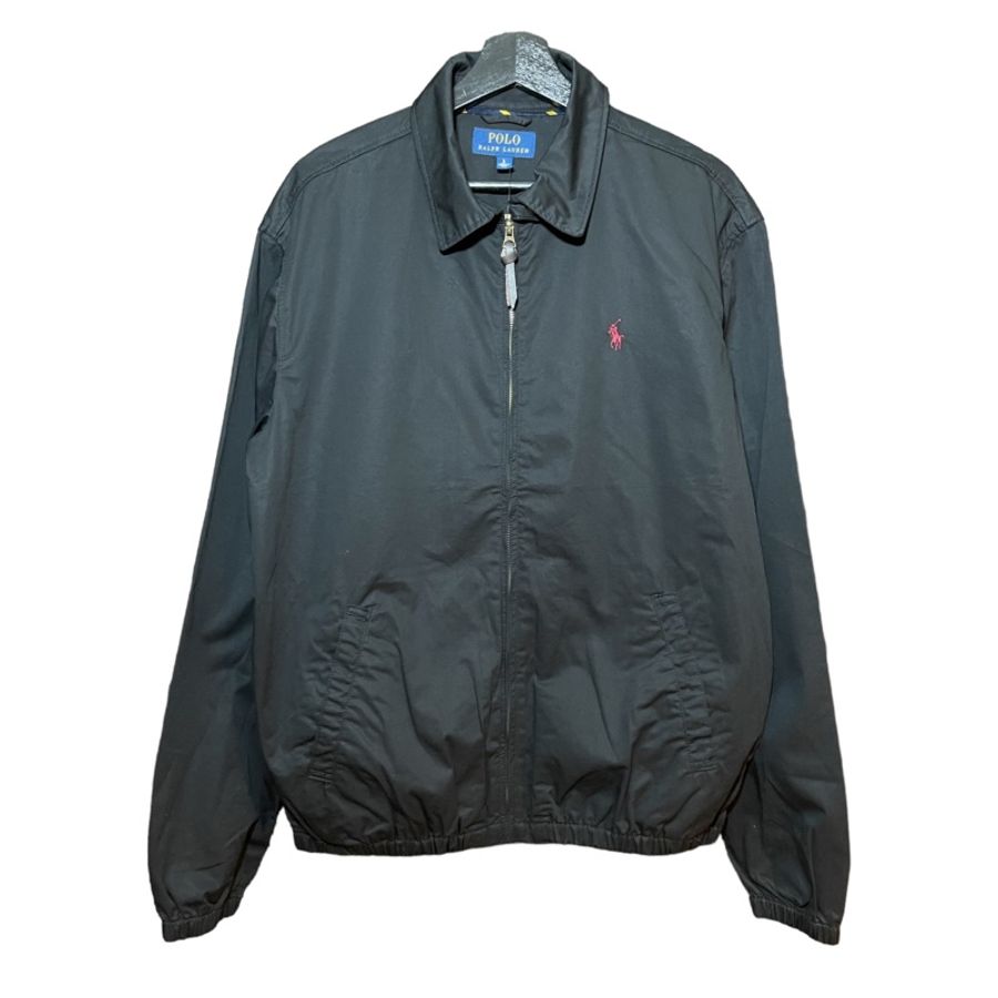 顛復古⚡️全新品Polo Ralph Lauren 黑色系紅馬經典府綢夾克哈靈頓外套❤️男女皆可 F1123019-0