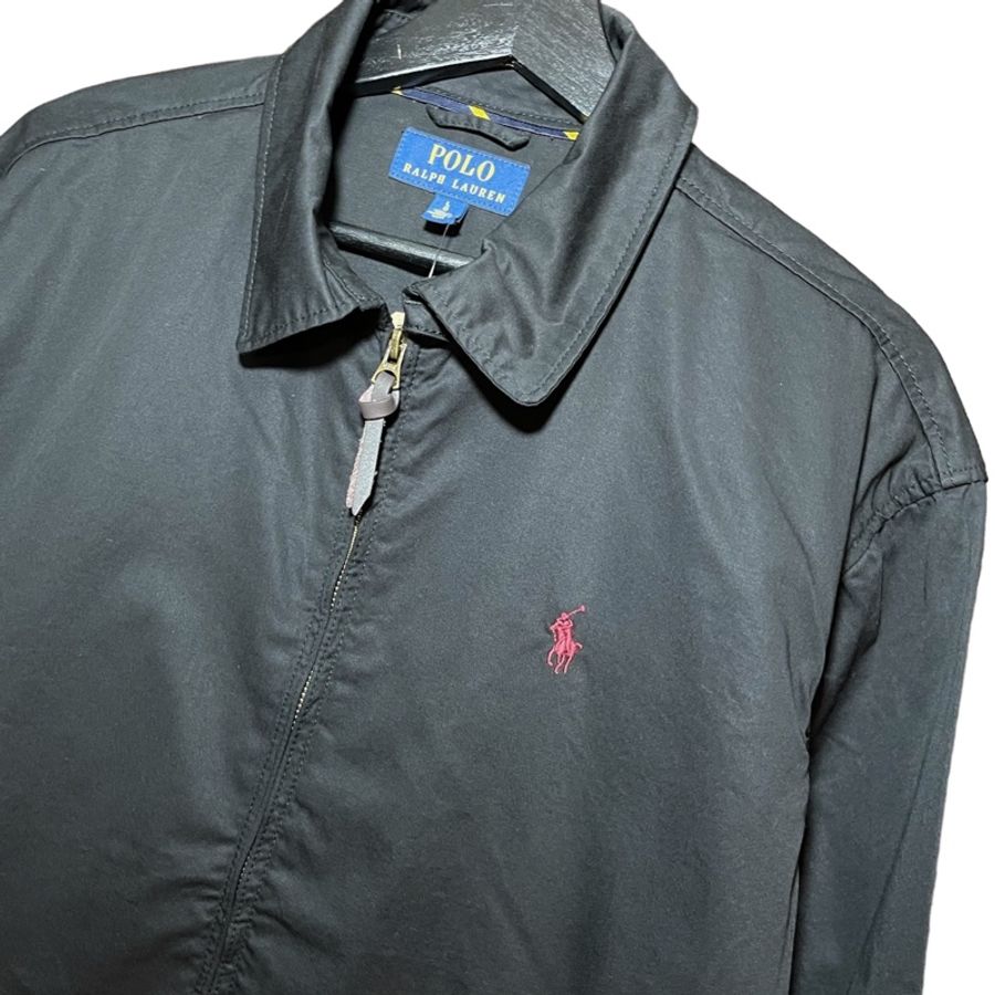顛復古⚡️全新品Polo Ralph Lauren 黑色系紅馬經典府綢夾克哈靈頓外套❤️男女皆可 F1123019-2