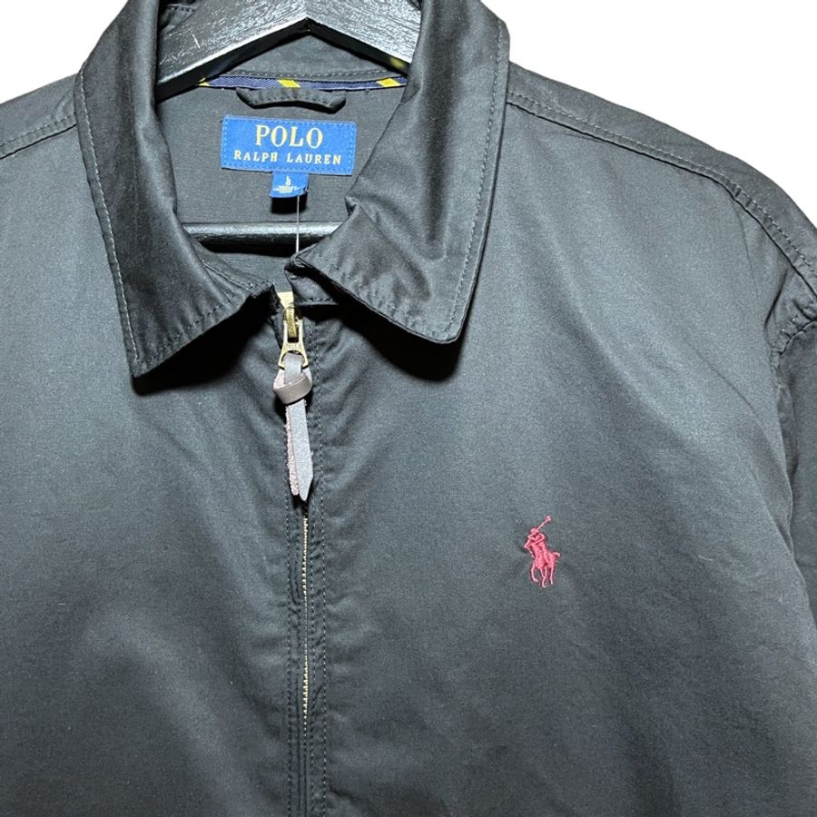 顛復古⚡️全新品Polo Ralph Lauren 黑色系紅馬經典府綢夾克哈靈頓外套❤️男女皆可 F1123019-4