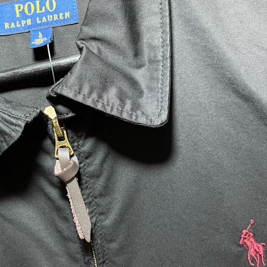 顛復古⚡️全新品Polo Ralph Lauren 黑色系紅馬經典府綢夾克哈靈頓外套❤️男女皆可 F1123019-6
