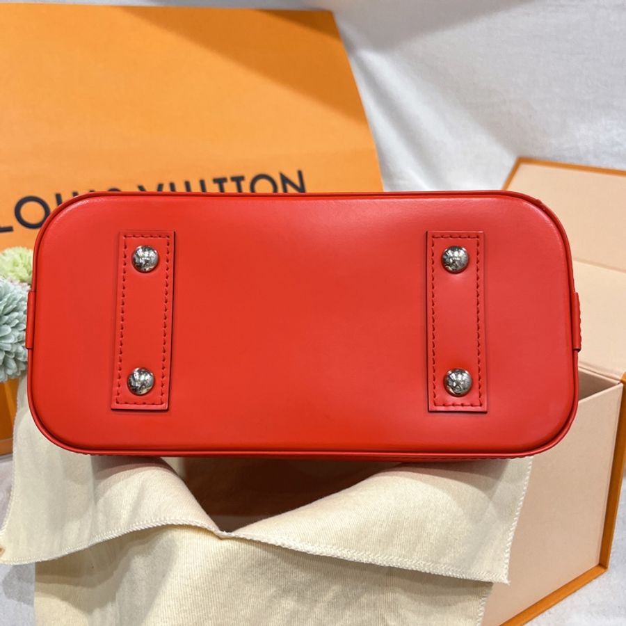 Louis Vuitton LV 紅色 EPI水波紋 BB艾瑪 手提包/斜背包/二用包-6