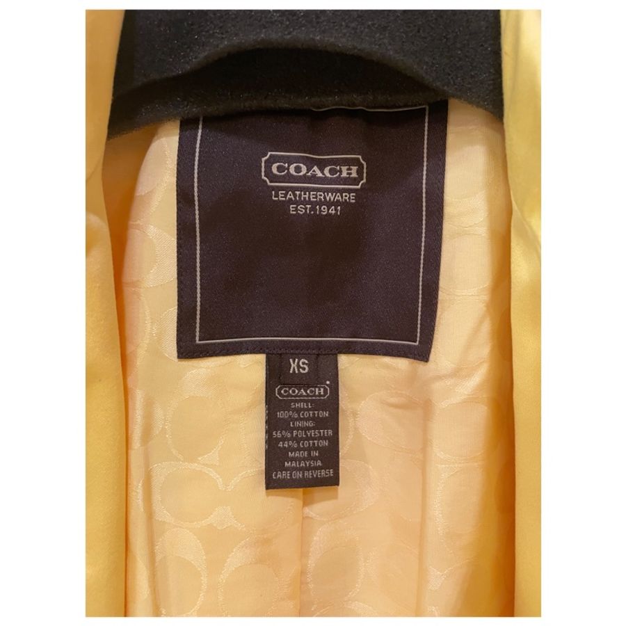 COACH LEATHERWARE 淡黃色雨衣 大衣🧥Sateen walking coat-2