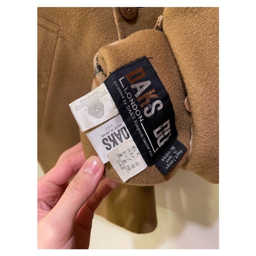 DAKS 經典格紋羊毛大衣 兩面穿-4