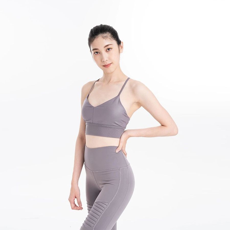 【全新品】ALO YOGA 背後交叉運動內衣-乾燥玫瑰色+ALO YOGA 背後交叉運動內衣-紫芋色 for zzz88126-1