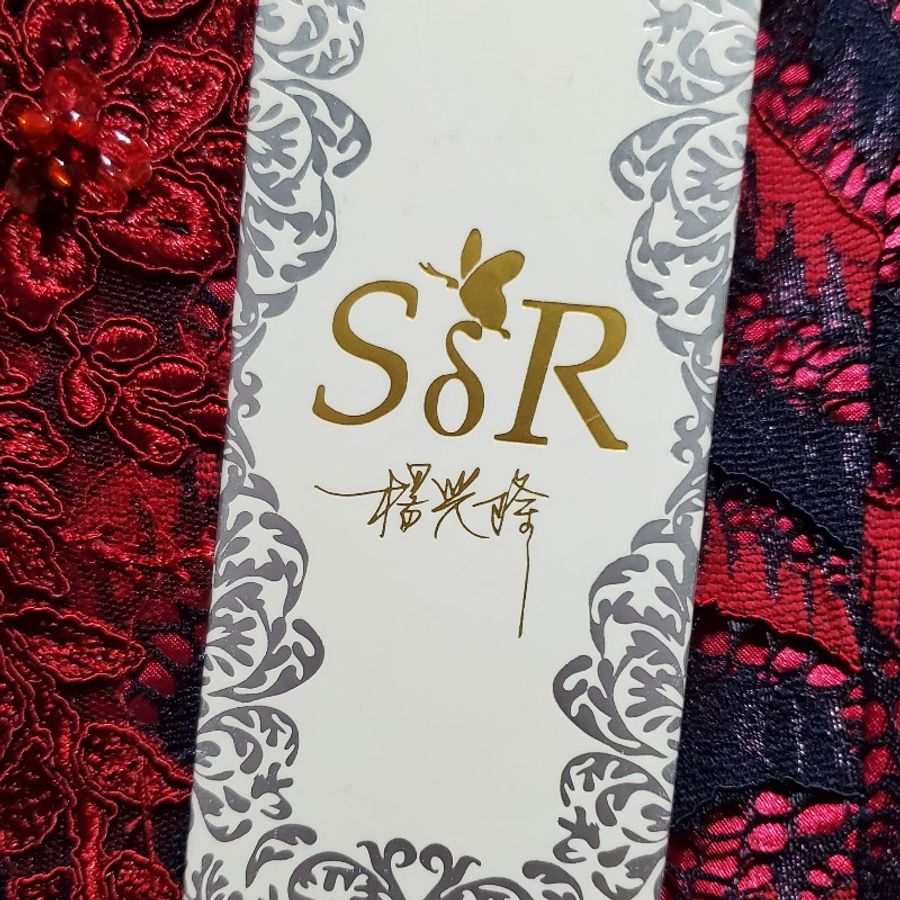 高貴優雅氣質手縫珠花蕾絲波浪紋連身裙 鏤空七分袖前短後長長版禮服-7