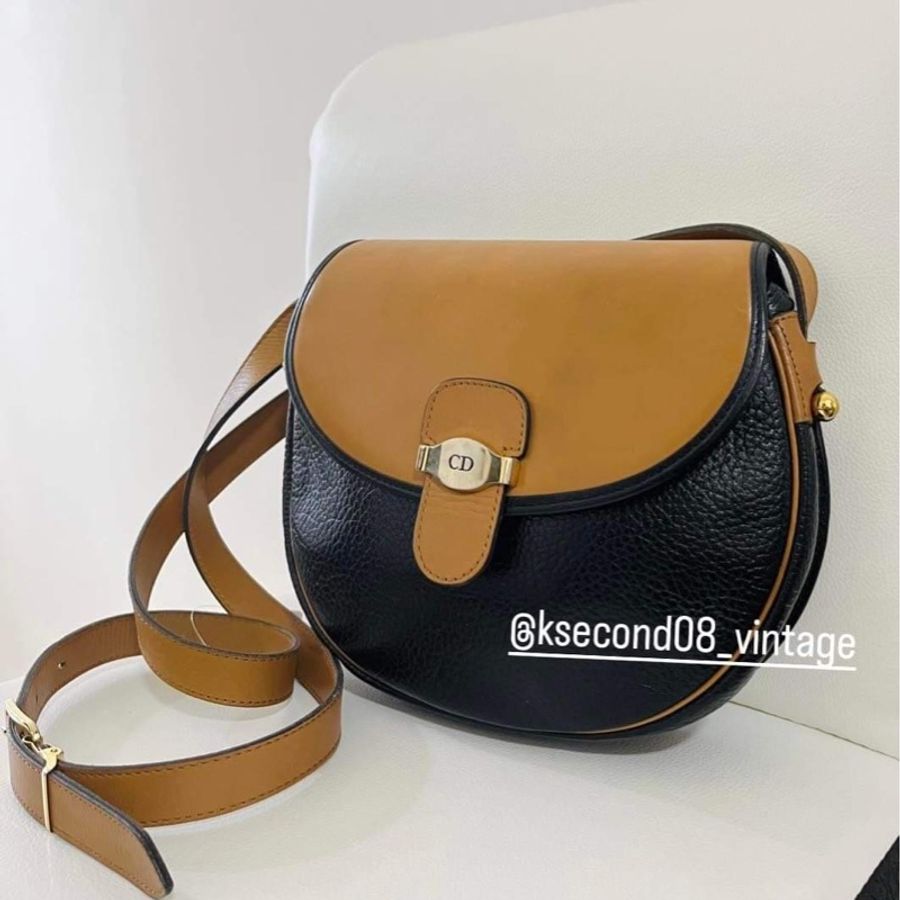 Dior Vintage 雙色馬鞍包-0