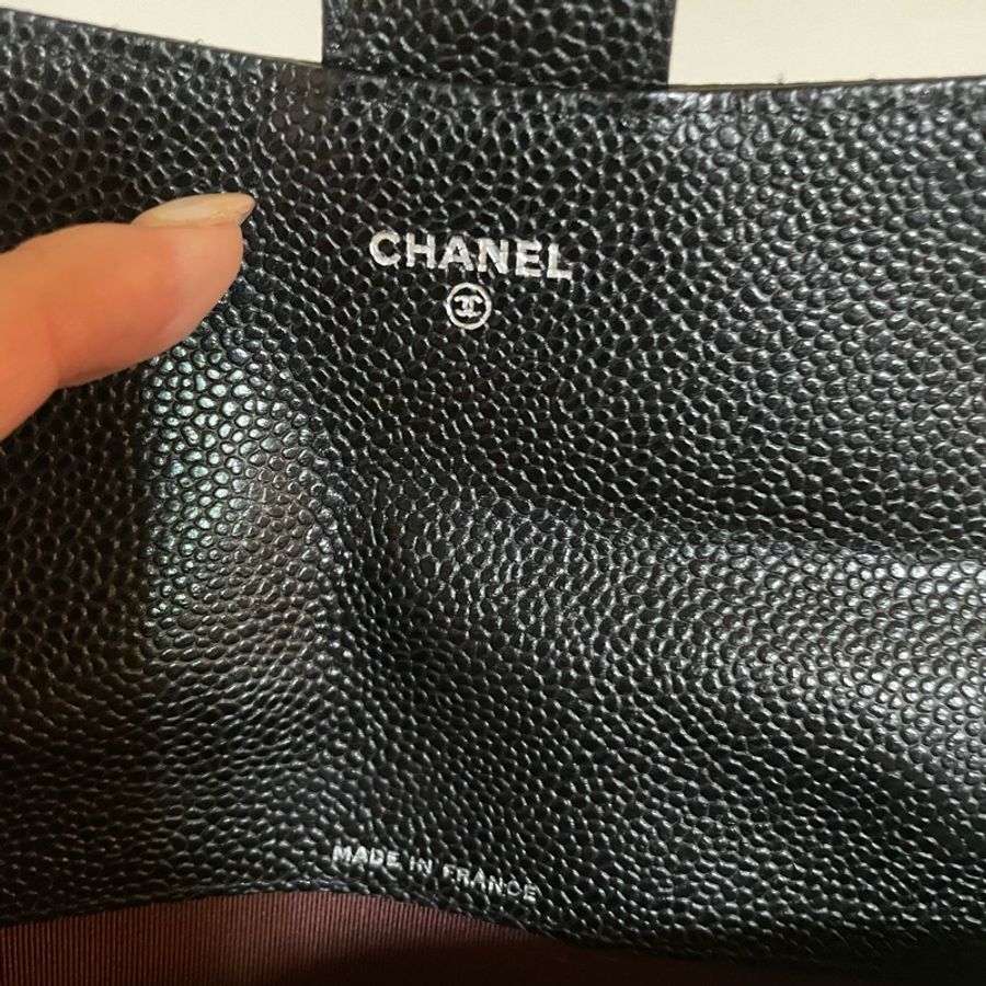 Chanel格菱小羊皮長夾-3