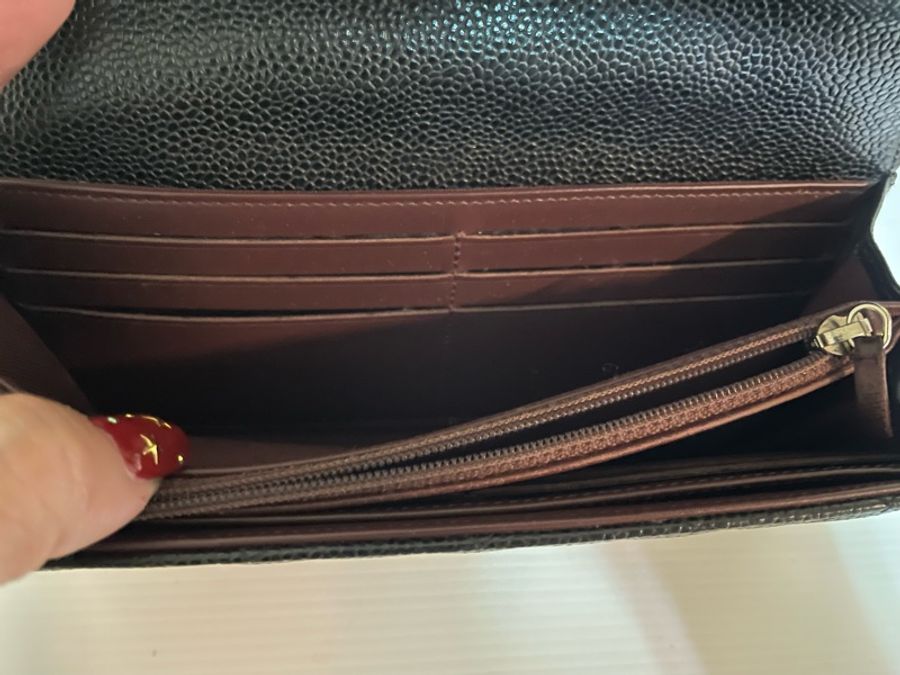 Chanel格菱小羊皮長夾-9