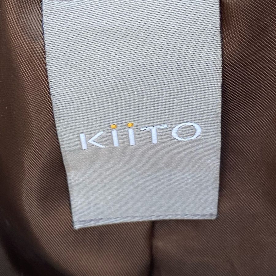 Kiito 咖啡色復古風皮衣size S-5