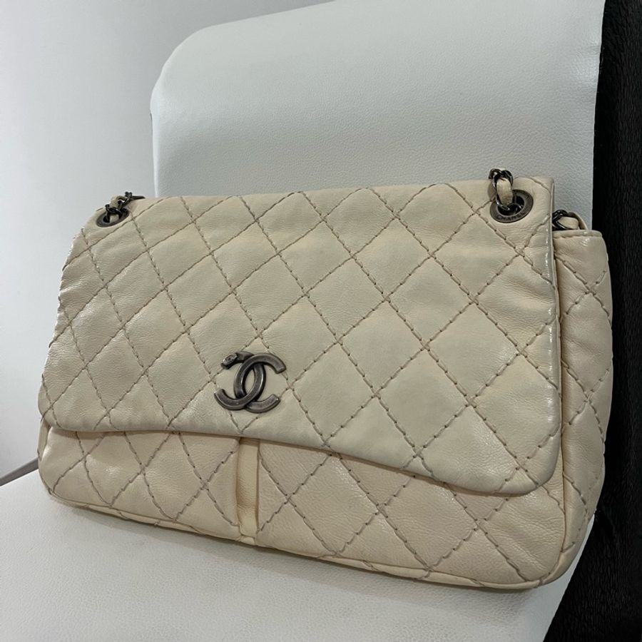 Chanel 雙口袋口蓋包-1