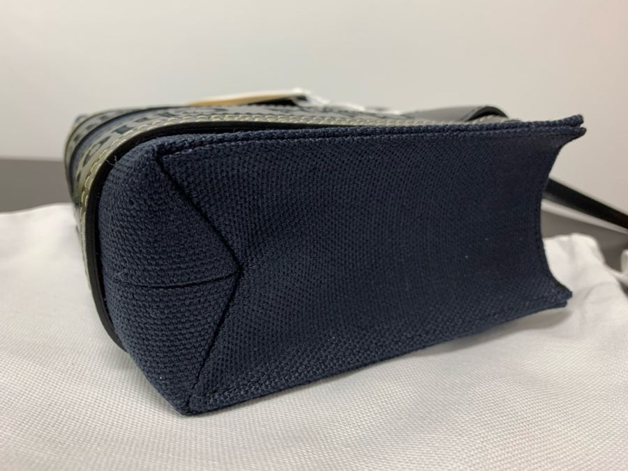 全新新品Chloe mini Woody全牛皮提把邊飾丹寧色帆布包(已到貨)-6