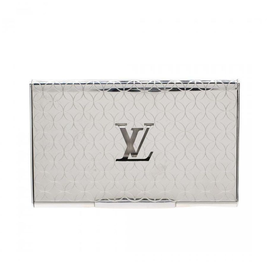 【日本直送】中古LOUIS VUITTON 9成新 Porte carte Champs Elysees 卡片夾 名片夾 銀色-0