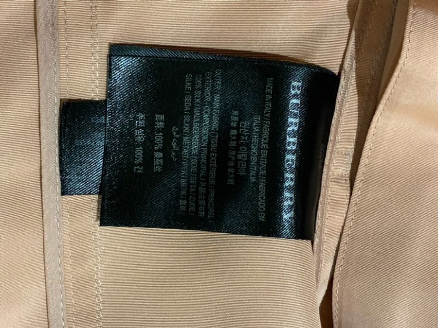 Burberry 義大利製粉色長版風衣-4