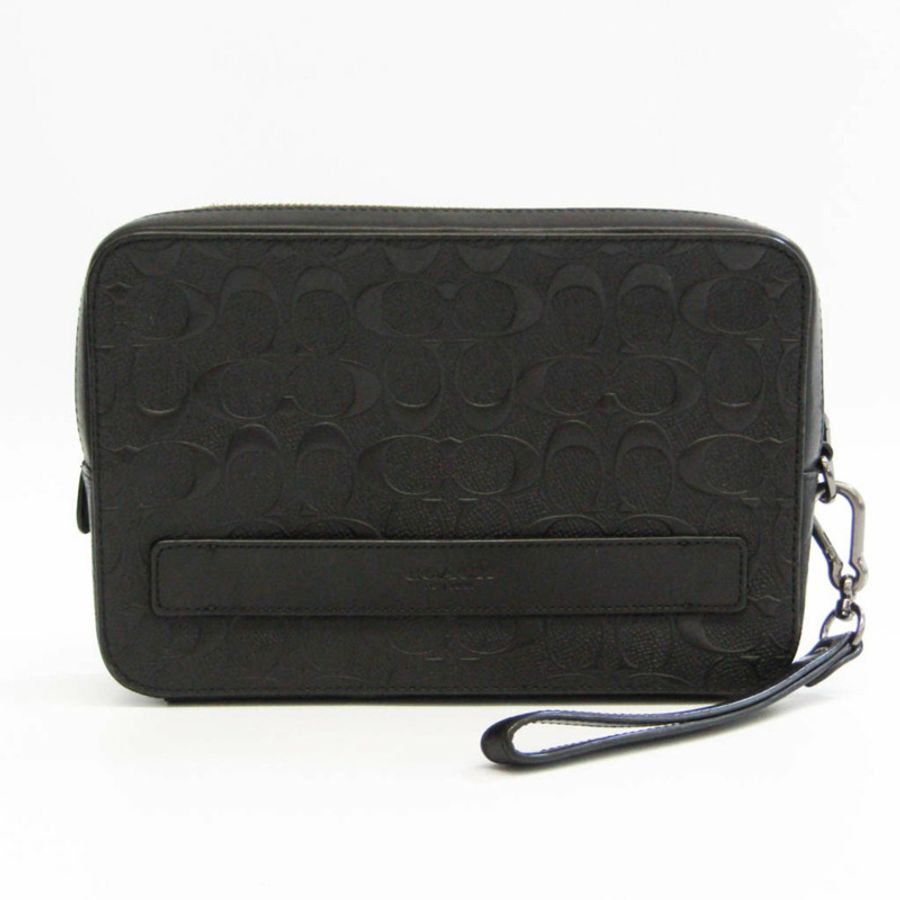 【日本直送】Coach Signature 25688 男士皮革手拿包黑色-0