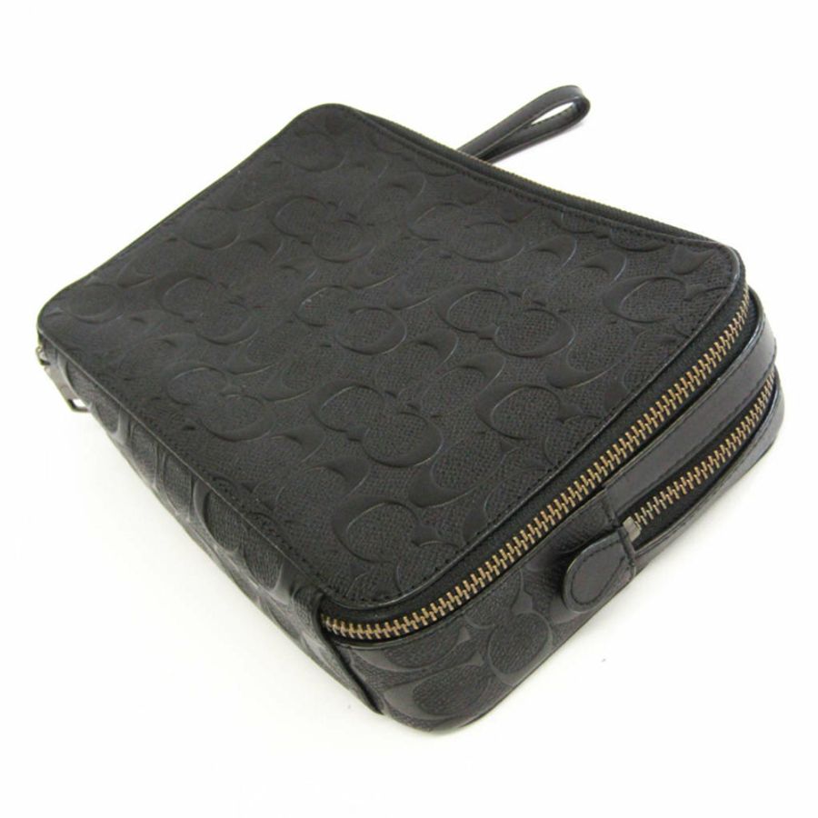 【日本直送】Coach Signature 25688 男士皮革手拿包黑色-1