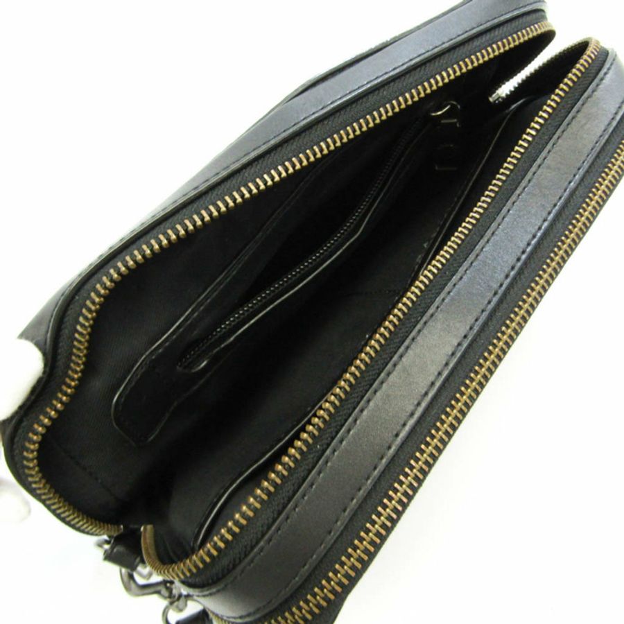 【日本直送】Coach Signature 25688 男士皮革手拿包黑色-2