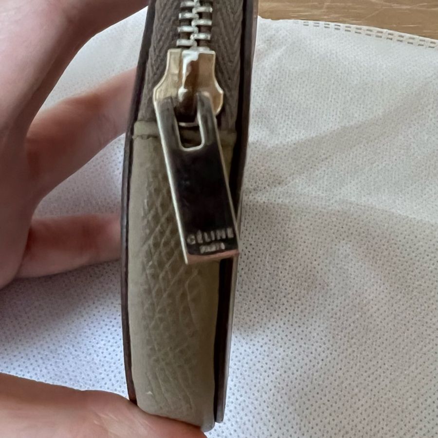 CELINE 牛皮 圓形 咖啡色 奶茶色 可愛 零錢包-2