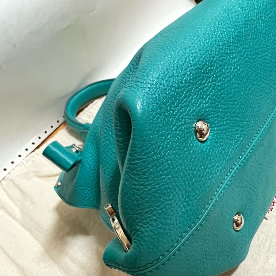 Salvatore Ferragamo 土耳其綠 Sofia 經典三用包-8