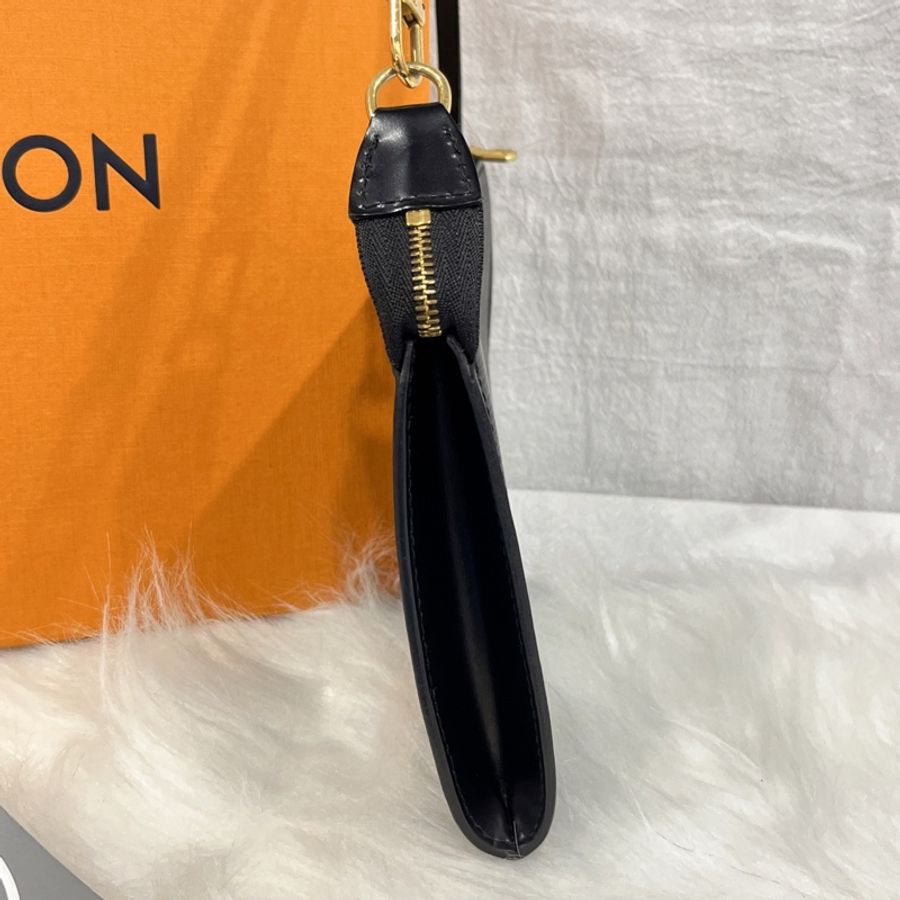 Louis Vuitton LV 黑色EPI水波紋腋下包/麻將包/斜背包-6