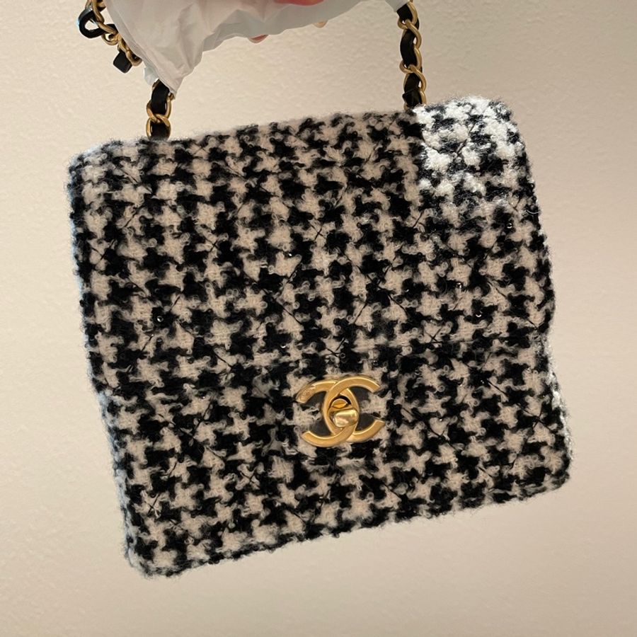 Chanel 限量千鳥格方胖包-0