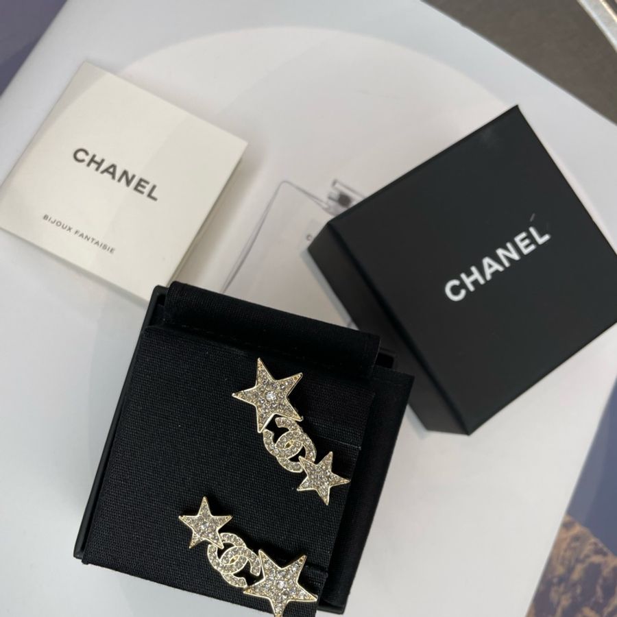 chanel 星星貼耳耳環-0