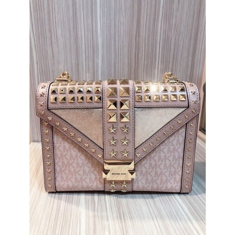 Michael kors Whitney 真皮铆钉信封鏈條包-0