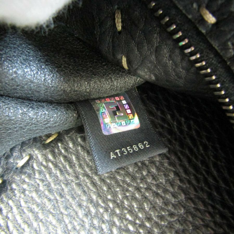 【日本直送】Fendi Selleria 女士皮革手提包,單肩包黑色-10