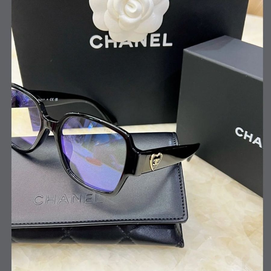 【現貨】麗睛眼鏡Chanel【可刷卡分期】香奈兒 CH3438 愛心方框 小香光學眼鏡 香奈兒熱賣款 香奈兒眼鏡-0