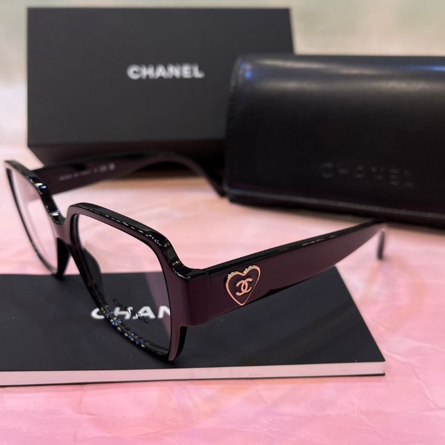 【現貨】麗睛眼鏡Chanel【可刷卡分期】香奈兒 CH3438 愛心方框 小香光學眼鏡 香奈兒熱賣款 香奈兒眼鏡-5