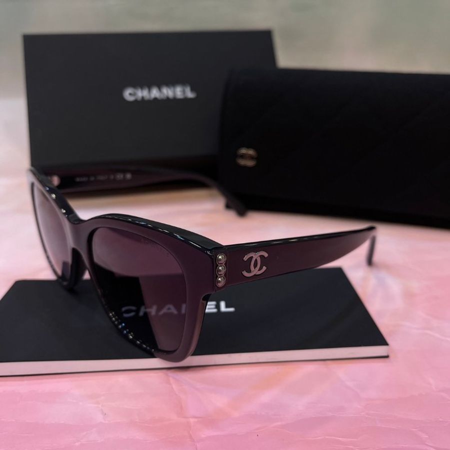 【預購】麗睛眼鏡 Chanel【可刷卡分期】香奈兒 CH5482H 灰黑色 太陽眼鏡 小香眼鏡 香奈兒墨鏡 香奈兒熱賣款-1