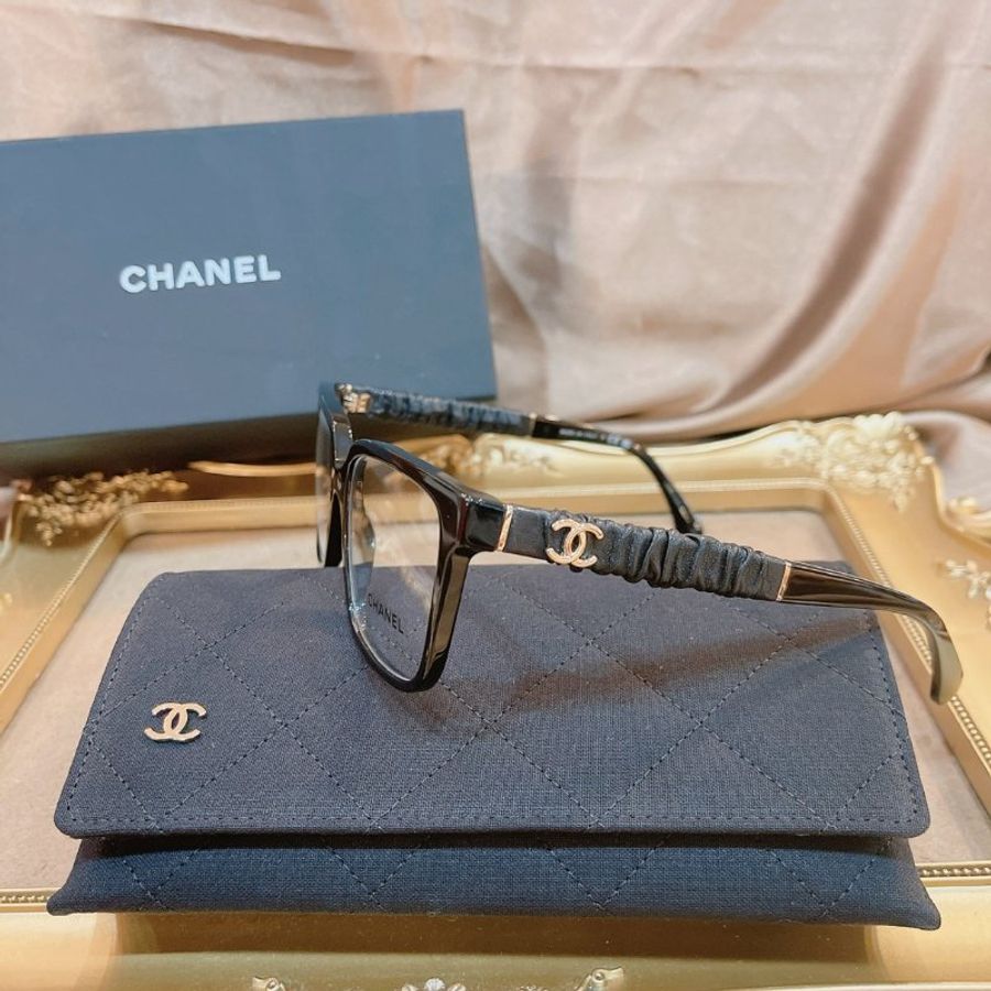 【現貨】麗睛眼鏡Chanel【可刷卡分期】香奈兒-CH3435Q(黑)/小羊皮鏡腳/小香眼鏡/香奈兒眼鏡/小香光學眼鏡-0