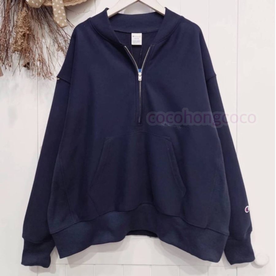 champion 藍色造型拉鍊刺繡T-0