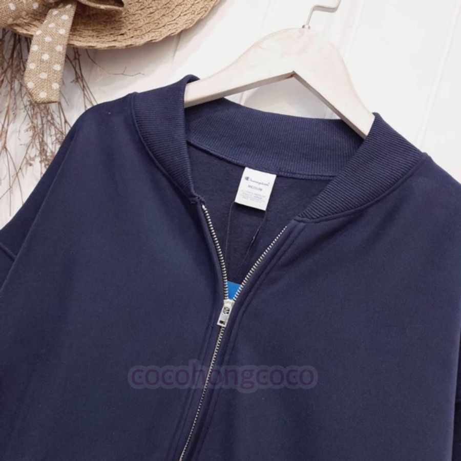 champion 藍色造型拉鍊刺繡T-2