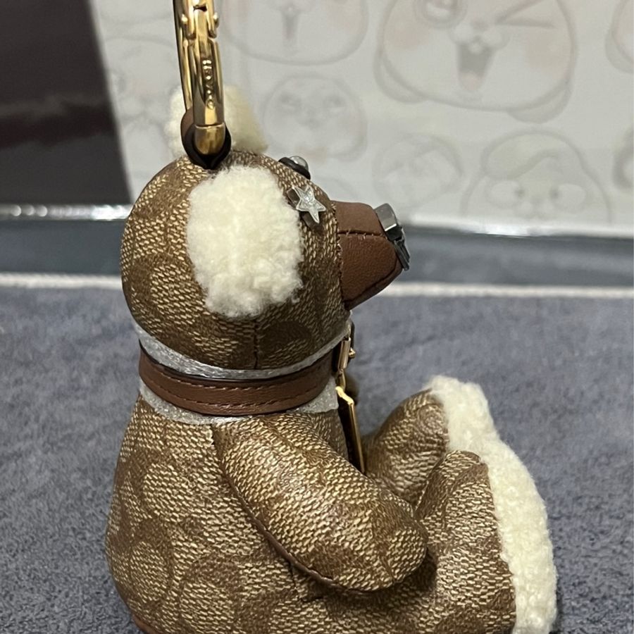 🐻Coach 蔻馳 限量小熊鑰匙圈吊飾 經典滿版Logo熊-2